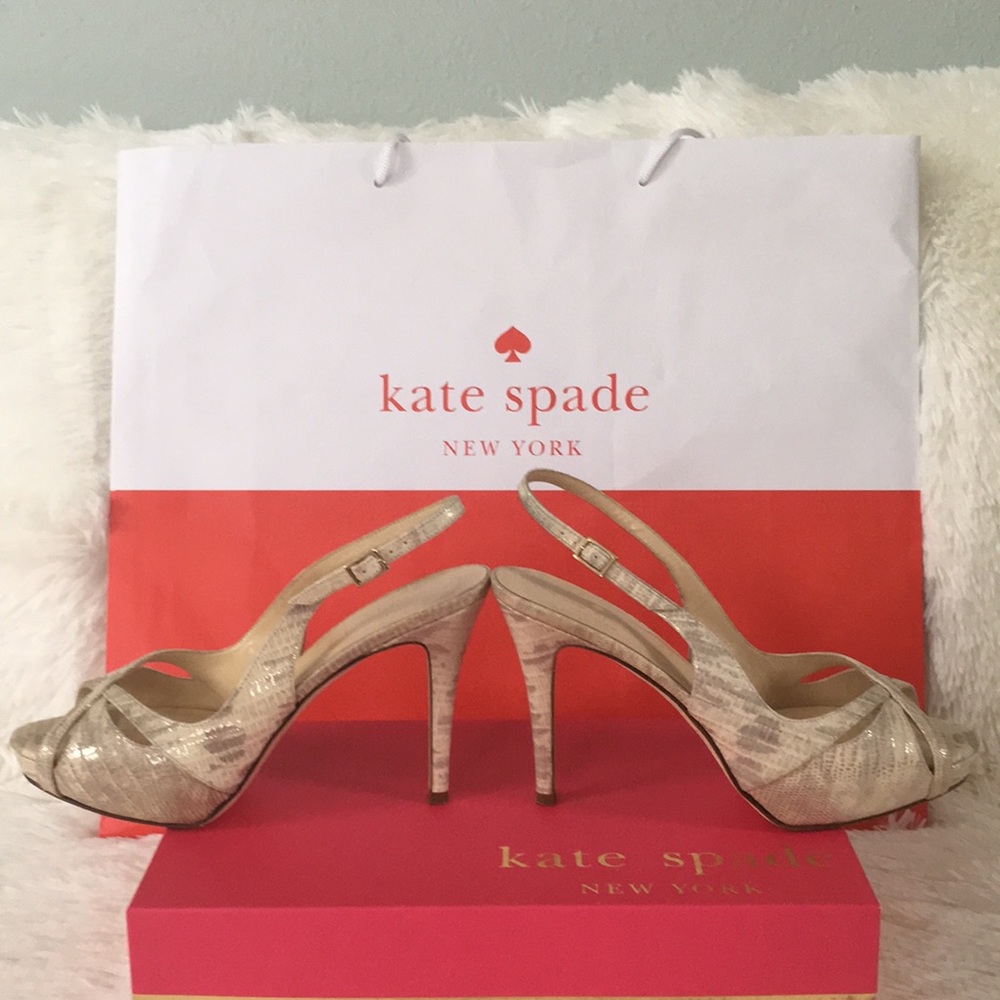 Kate Spade Nude Sling Back Pump with 1/2”platform - Picture 3 of 8